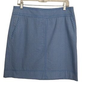 NWOT Talbots blue white cotton skirt